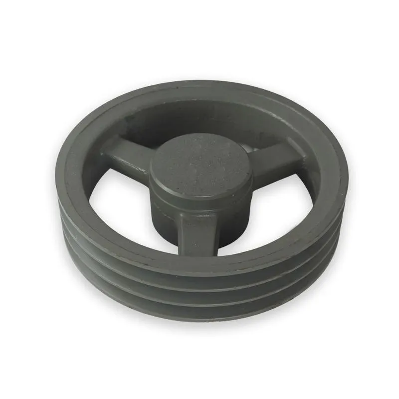 Polia Ferro Fundido V 180mm 3 Canais Perfil B - Cinza