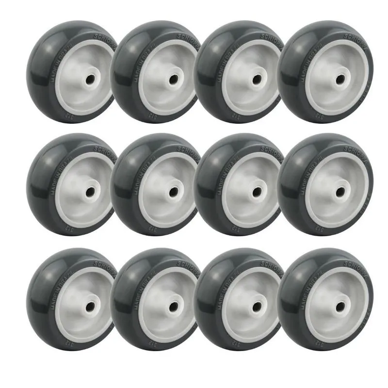 Kit Rodas 3 Pol. R 312 Bp 60kg Para Carrinhos (12 Unidades)
