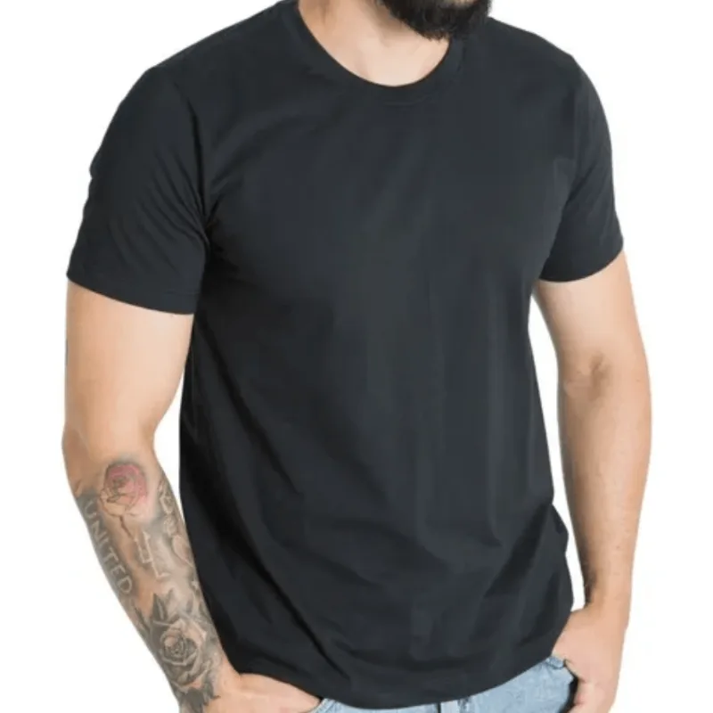Camiseta Básica Lisa 100% Algodão 30.1