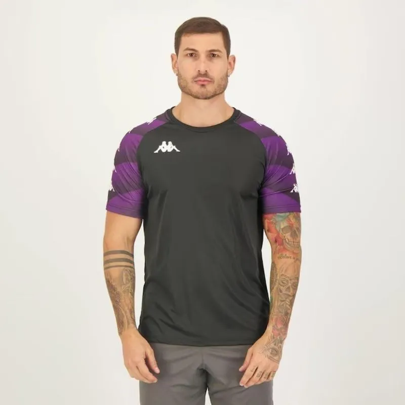 Camisa Masculina de Futebol Raglany Kappa Preta, GG