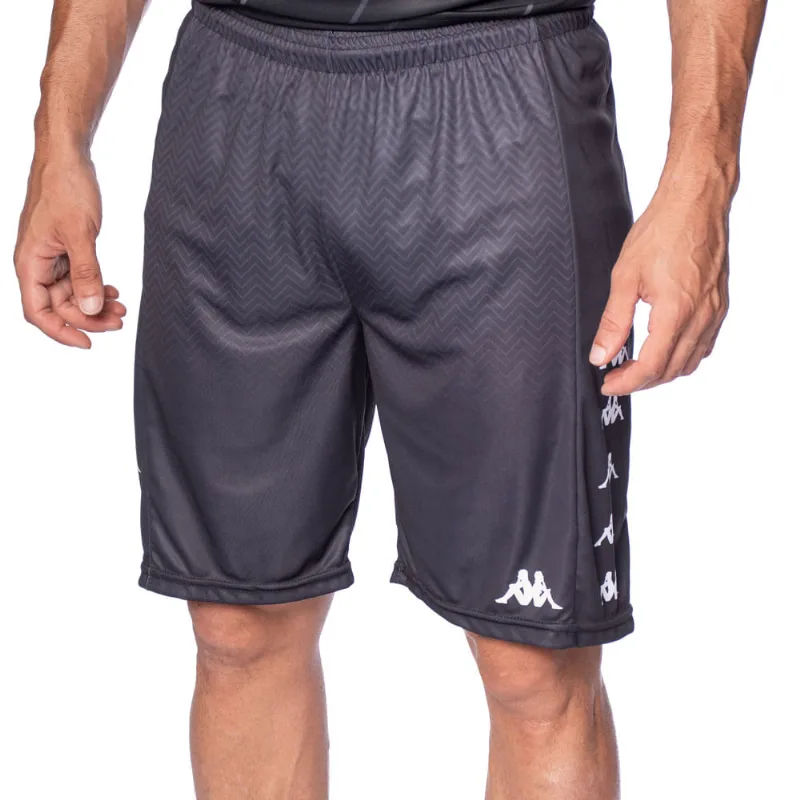 Calção Masculino Kappa Petter Estampado Preto/Cinza Escuro - M