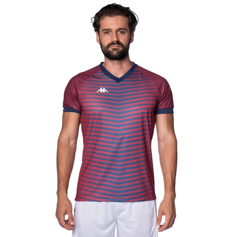 Camiseta Masculina Kapp Fardamento Brushtroke Estampada Bordô/Marinho - M