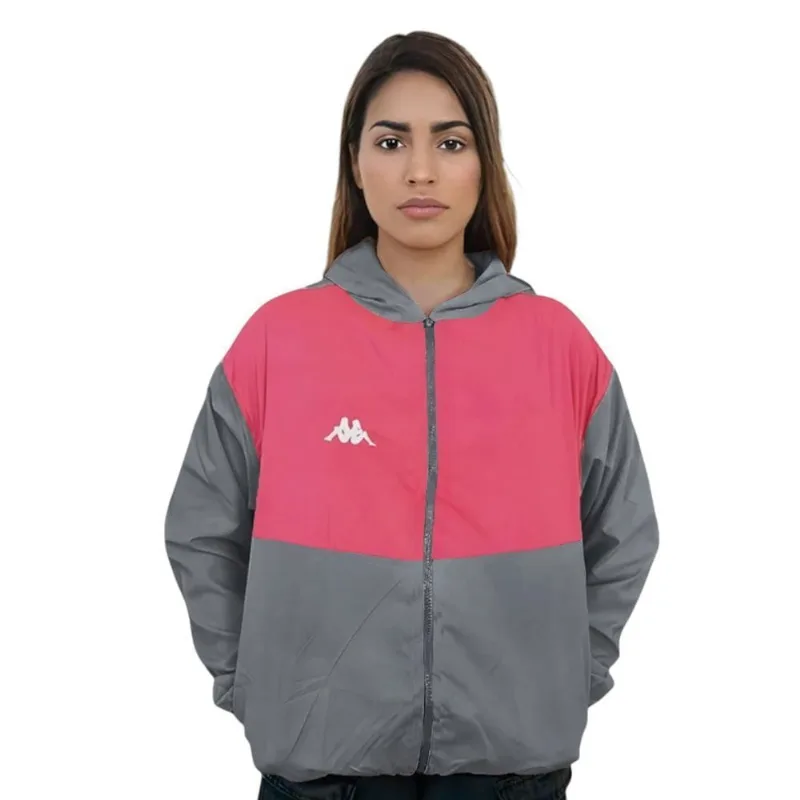 Jaqueta Kappa Quebra Vento Lory Feminina GG / Cinza