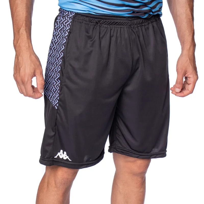 Calção Masculino Kappa York Estampado Preto/Azul - GG
