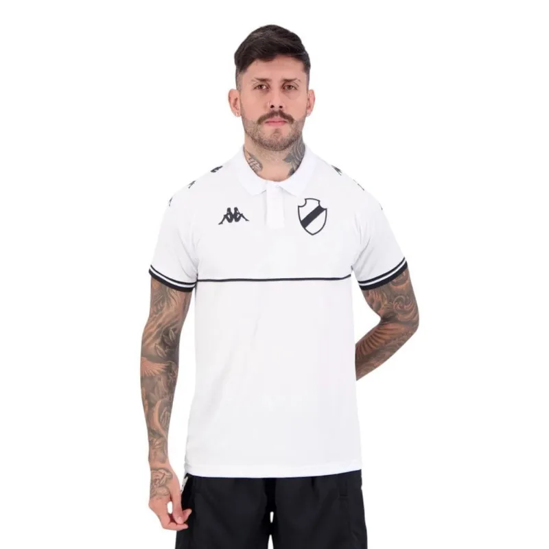 Camisa Polo Kappa Vasco Monochromatic Masculina M / Branco