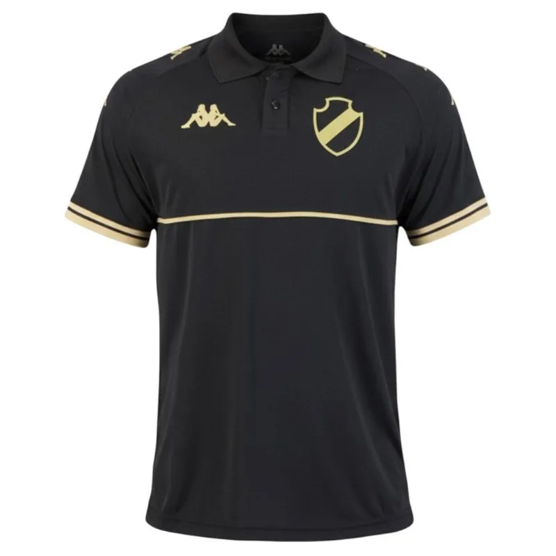 Camisa Polo Kappa Vasco Supporter Monochromatic Masculina G3 / Preto