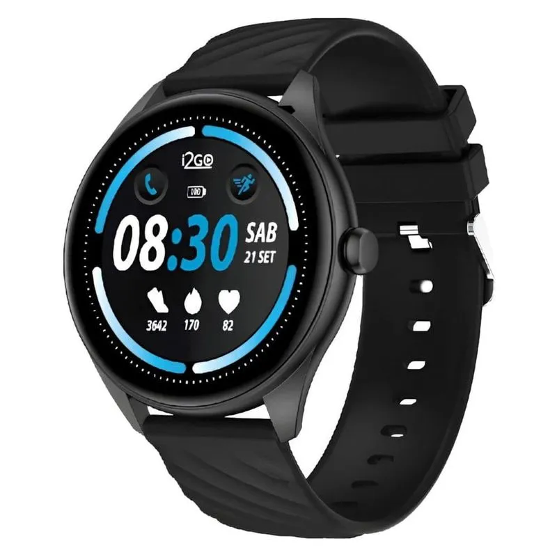 Smartwatch i2GO R200 Round Pro Preto OTH069