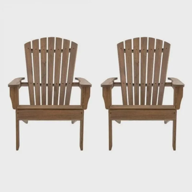 Conjunto 2 Cadeiras Pavão Adirondack Madeira Eucalipto