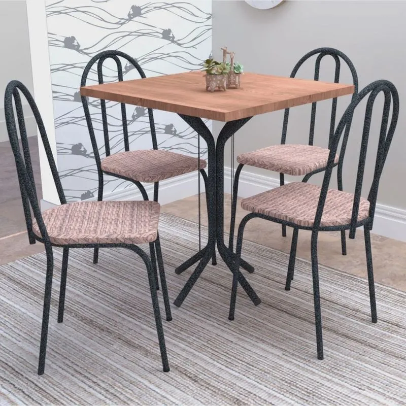 Conjunto Mesa e 4 Cadeiras Thais Artefamol