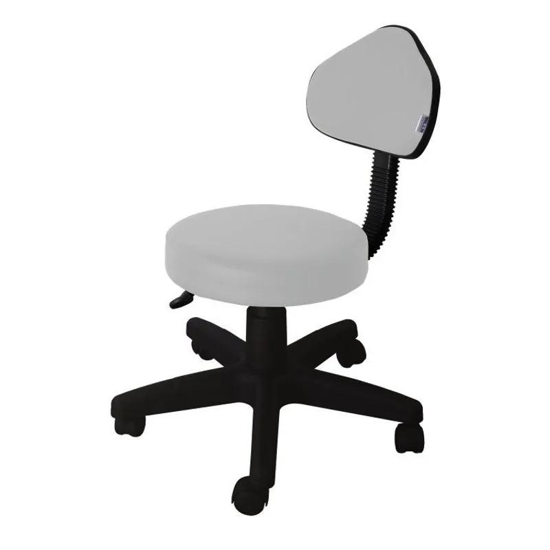 Cadeira Giratória para Escritório Encosto Tira Mocho Ecoflex Couro Branco