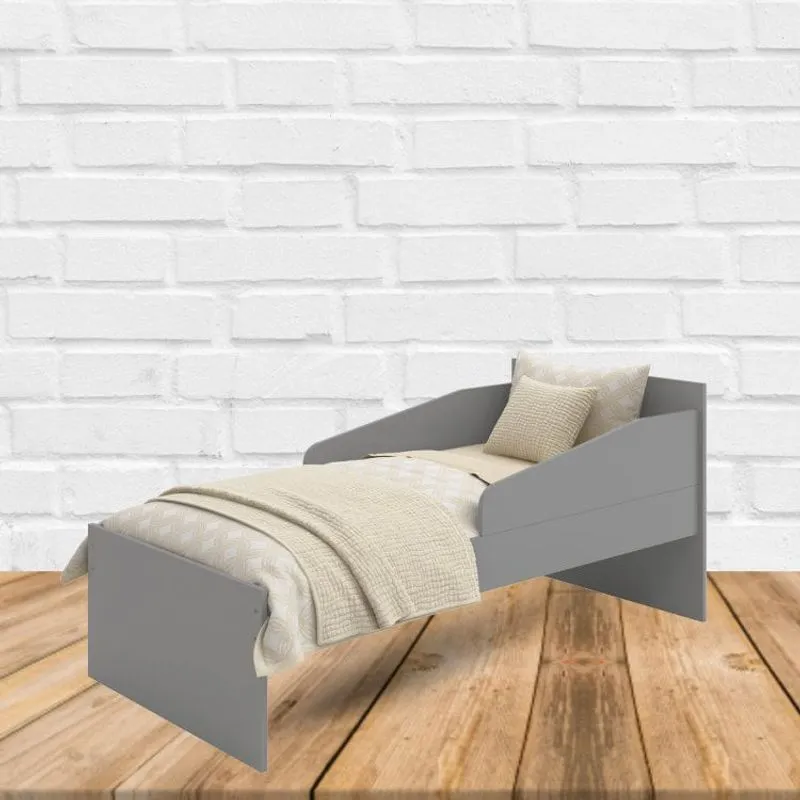 Mini Cama Infantil Juju Reller Móveis Cinza Fosco
