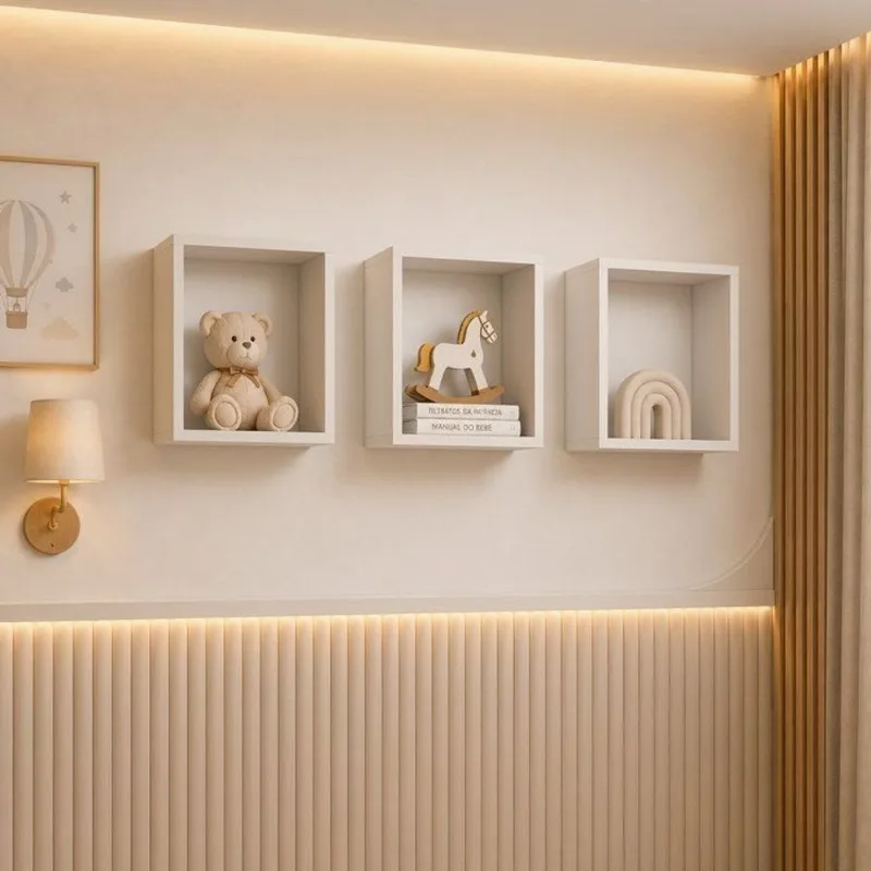 Kit 3 Nichos Juju Branco/Fosco | 100%MDF Branco Fosco
