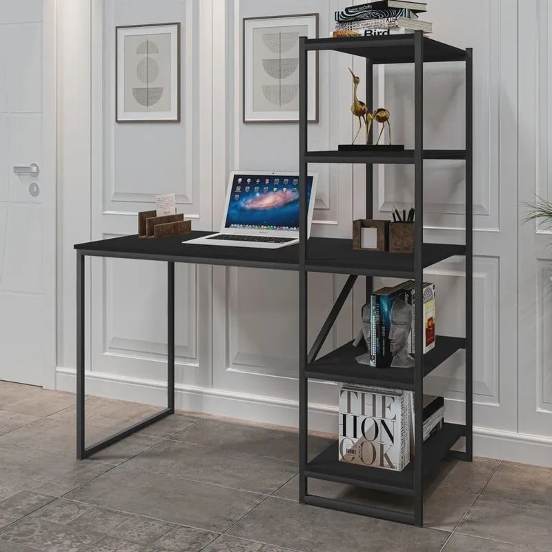 Escrivaninha com Estante 130cm Home Office Fit Yescasa