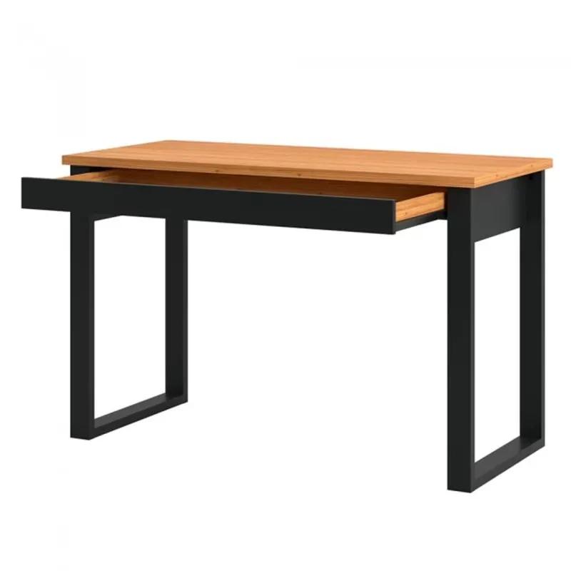 Mesa de Escritório Industrial 1 Gaveta 100% MDF - Dalla Costa FREIJO/PRETO
