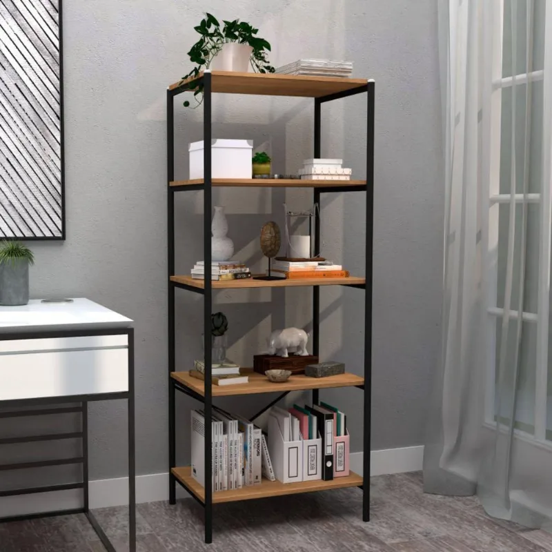 Estante Multiuso 5 Prateleiras Padova Artefamol Preto