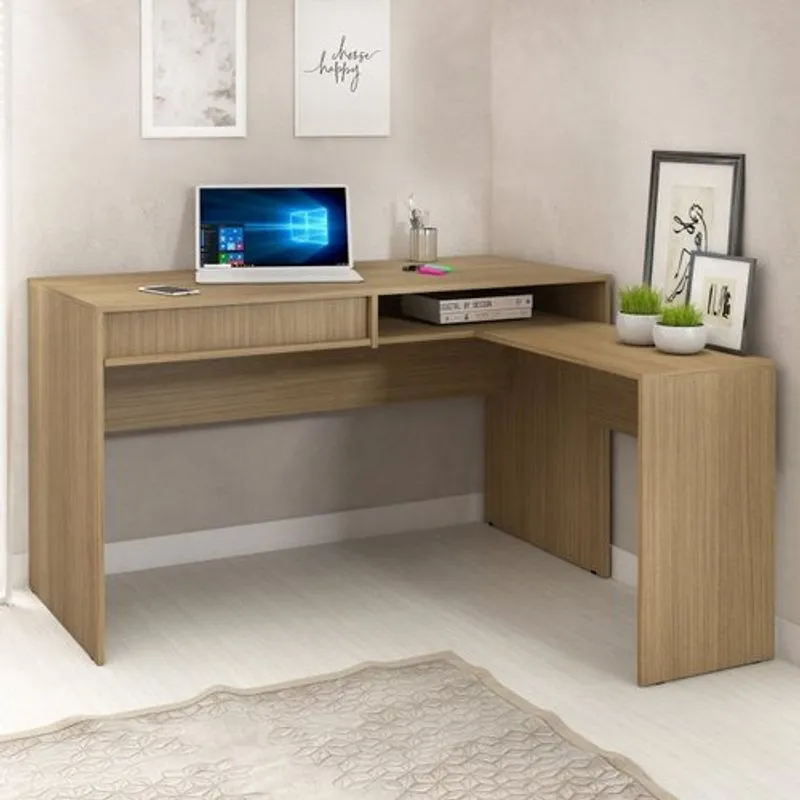 Conjunto Mesa Com 1 Gaveta E Mesa Auxiliar Web15 Espresso Móveis Malaga