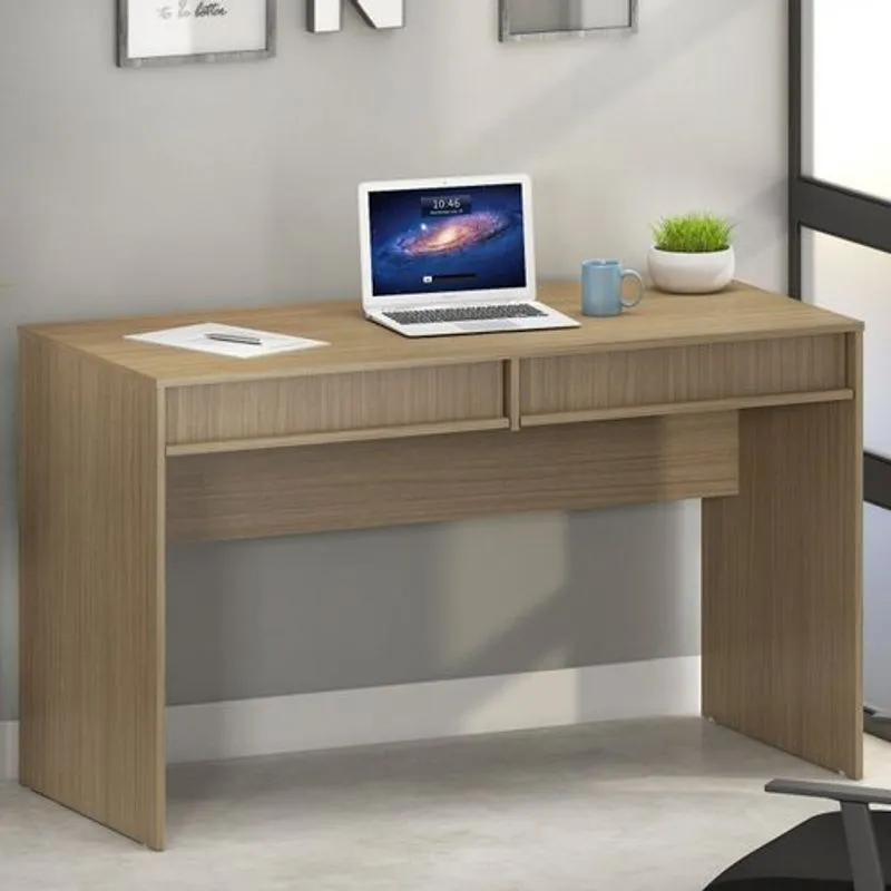 Mesa Retangular 135cm Com 2 Gavetas Web15 Espresso Móveis Malaga