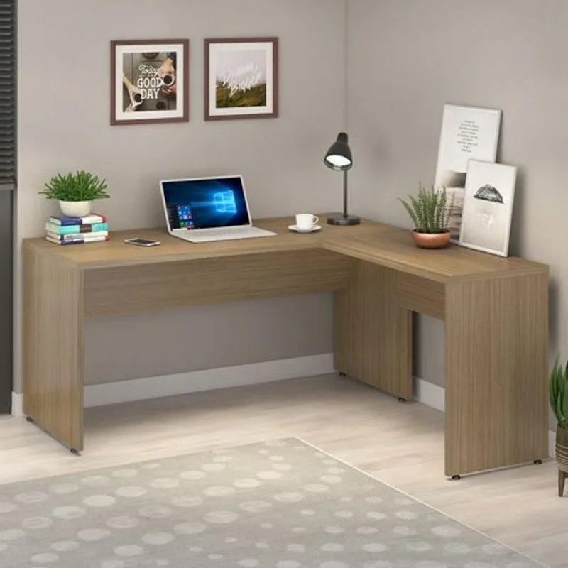 Mesa Retangular Em L Web30 Espresso Móveis Málaga