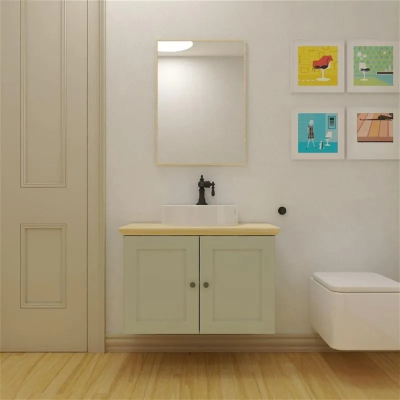 Gabinete Para Banheiro Provence 80cm Ácqua/natural