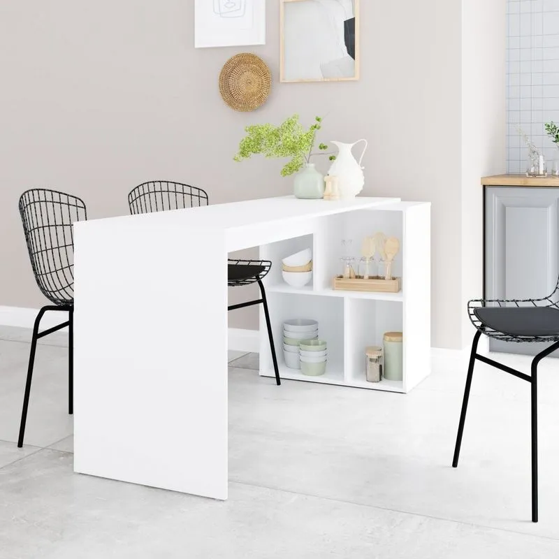 Bancada Mesa Para Cozinha 4 Nichos Brv Móveis Branco