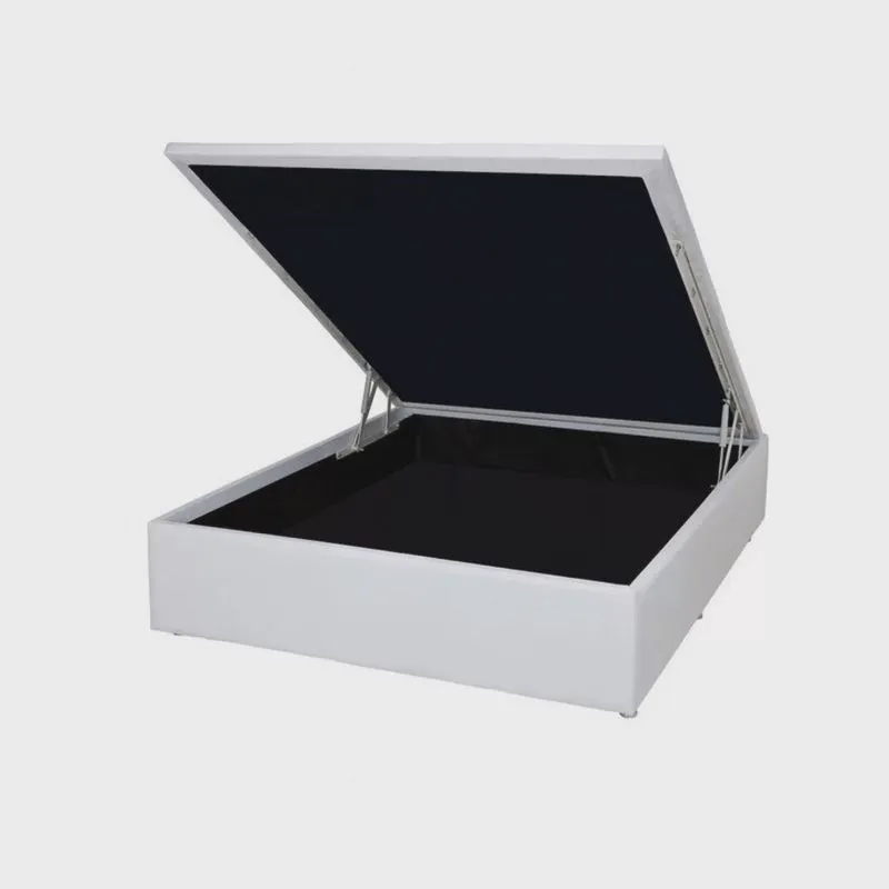 Base Baú Physical Corino Casal 138x188x39cm Ortobom