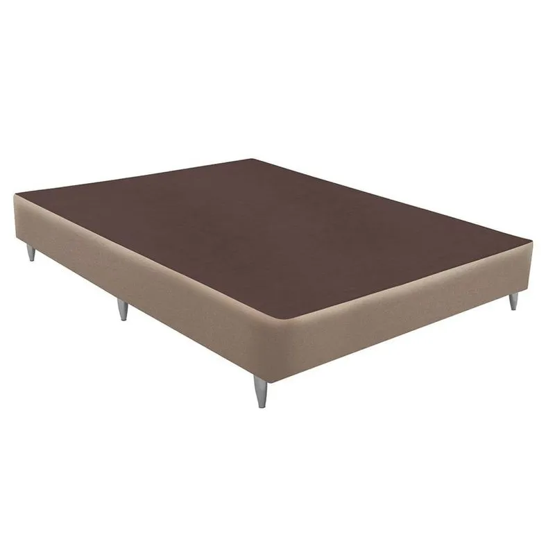 Base Sommier Linho Casal 138x188x30cm Ortobom Bege Bege