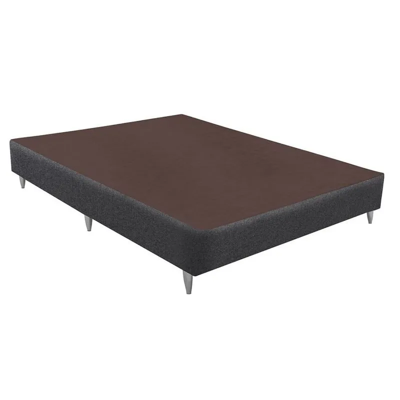 Base Sommier Linho Casal 138x188x30cm Ortobom Cinza Cinza