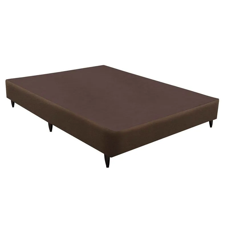 Base Sommier Linho Casal 138x188x30cm Ortobom Marrom Marrom