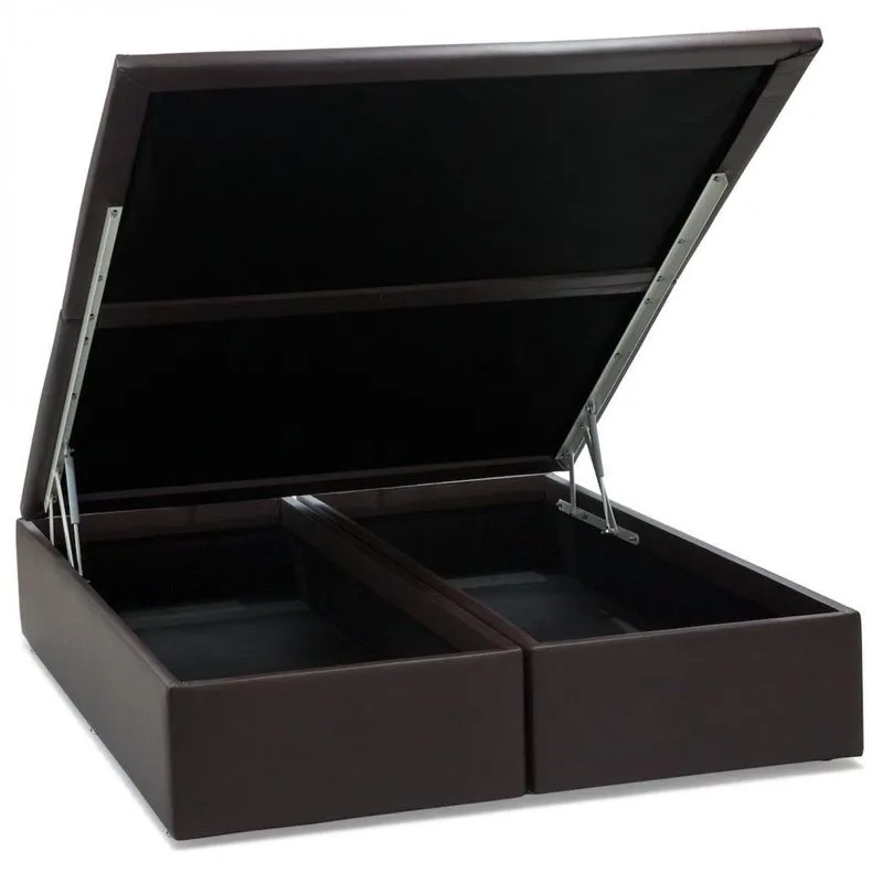 Base Box Baú Corino King 193x203x39cm Ortobom Marrom Marrom