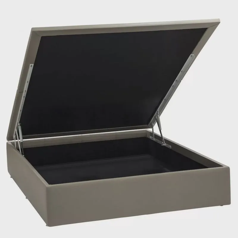 Base Baú Physical Corino Casal 138x188x39cm Ortobom