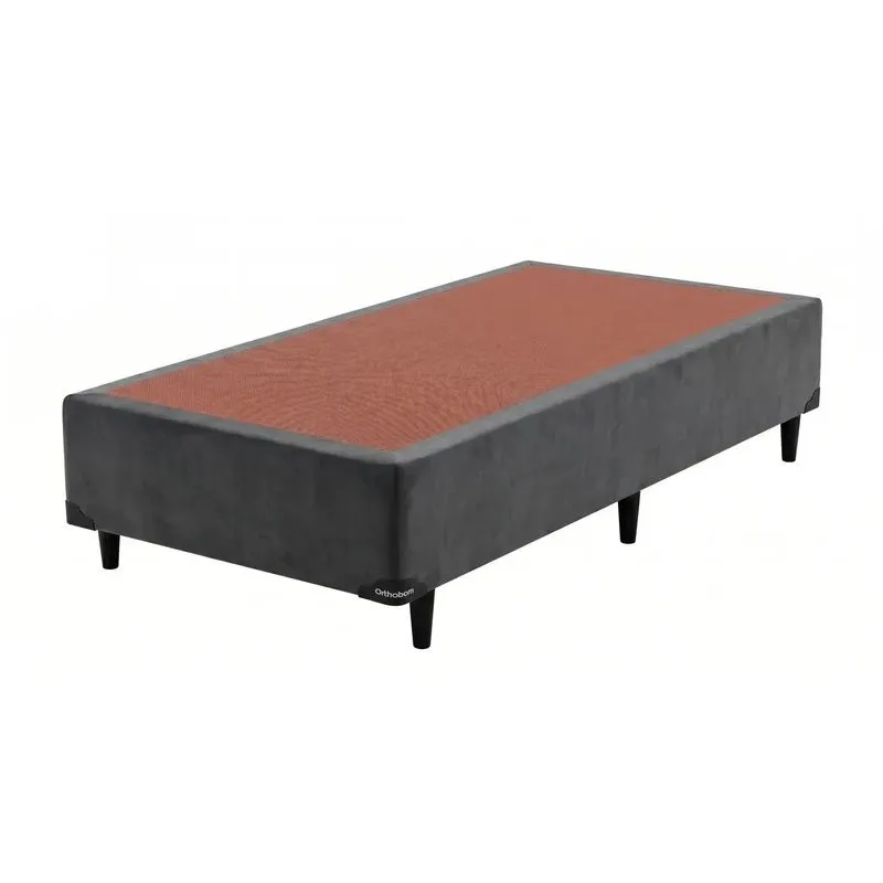 Base Sommier Camurça Solteirão 108x198x23cm Ortobom Cinza
