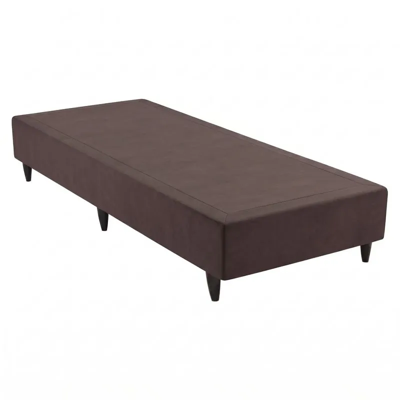 Base Sommier Camurça Solteirão 108x198x36cm Ortobom Marrom Marrom