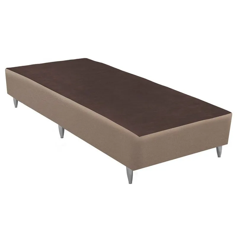 Base Sommier Linho Solteiro 88x188x30cm Ortobom Bege Bege