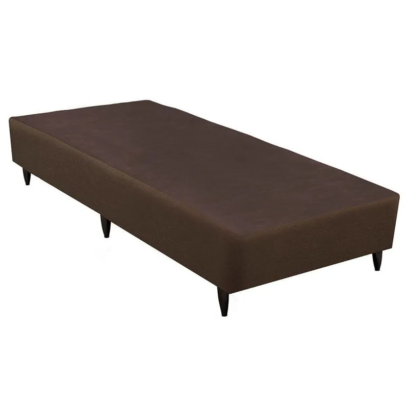 Base Sommier Linho Solteiro 88x188x30cm Ortobom Marrom Marrom