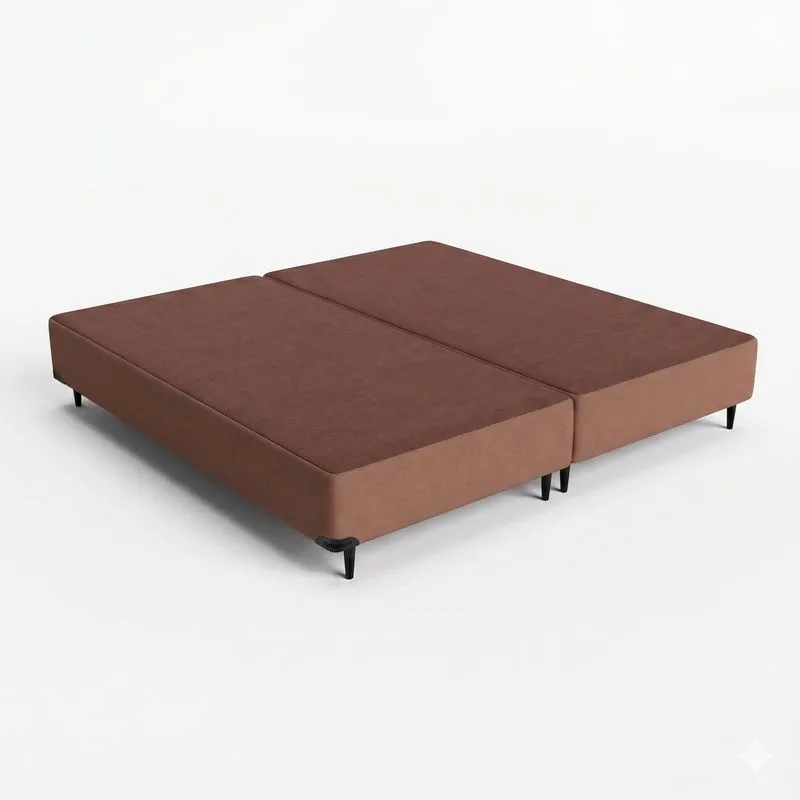 Base Sommier Camurça Queen 158x198x23cm Ortobom Creme