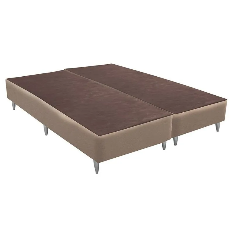 Base Sommier Linho Queen 158x198x30cm Ortobom Bege