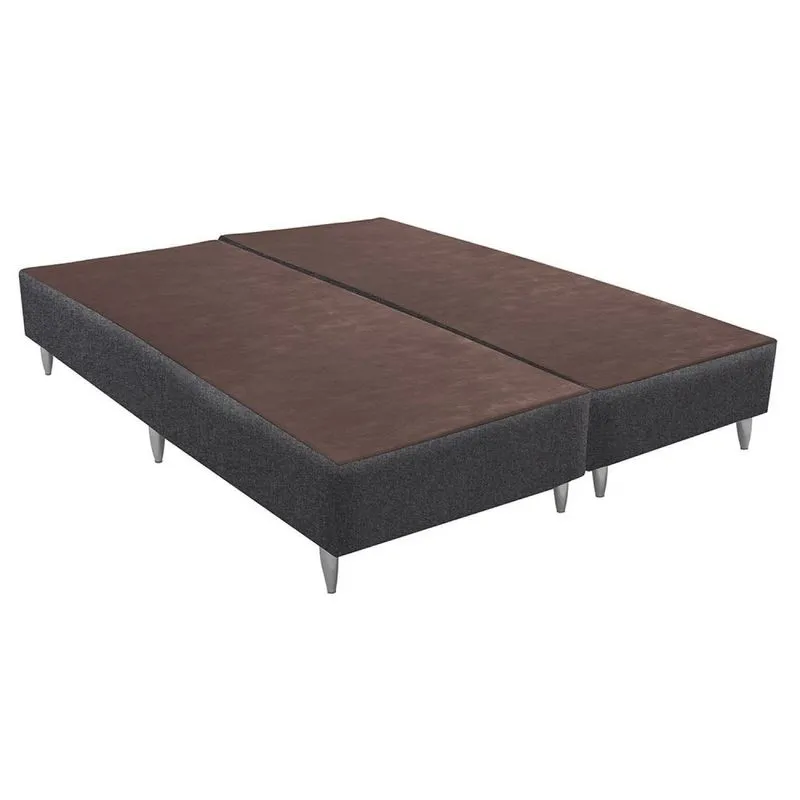 Base Sommier Linho Queen 158x198x23cm Ortobom Cinza