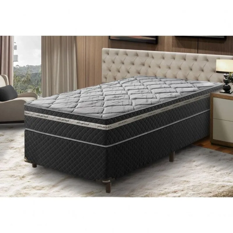 Conjunto Cama Box Solteiro 188x88x24cm Molas Ensacadas Active Umaflex