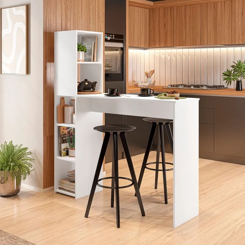 Bancada Gourmet 5 Nichos Ville Drd Móveis Branco