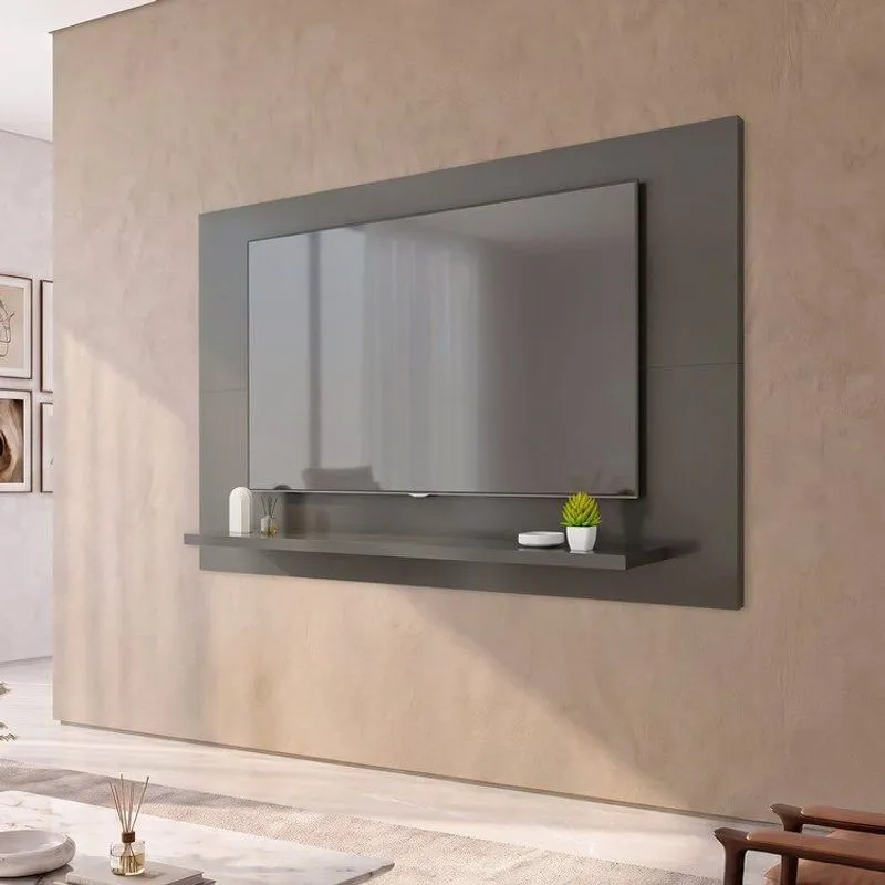 Painel Para Tv Até 50 Polegadas 135cmx90cm Safira Cinza Cinza Pérola