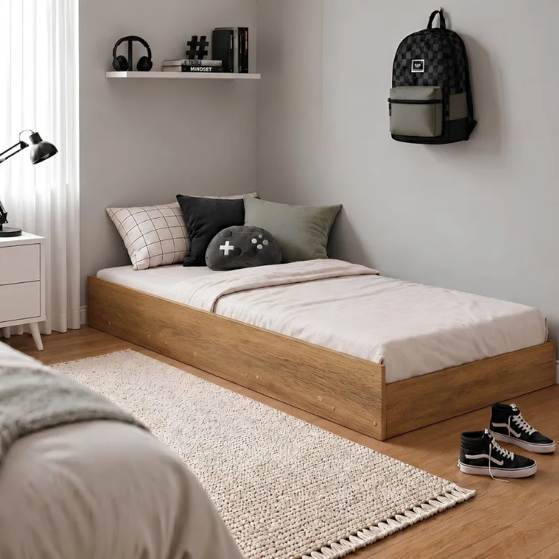 Cama Auxiliar 100% MDF Solteiro 23CMX188CMX88CM Marrom/Ypê Ypê
