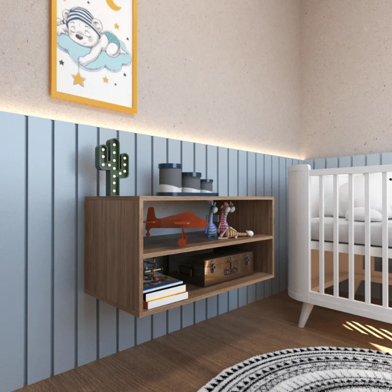 Nicho com Prateleira Quarto Infantil Bege/Carvalho Mel Carvalho Mel
