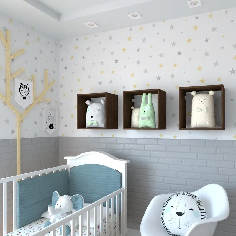 Conjunto 3 Nichos Para Quarto Infantil Ameixa Negra