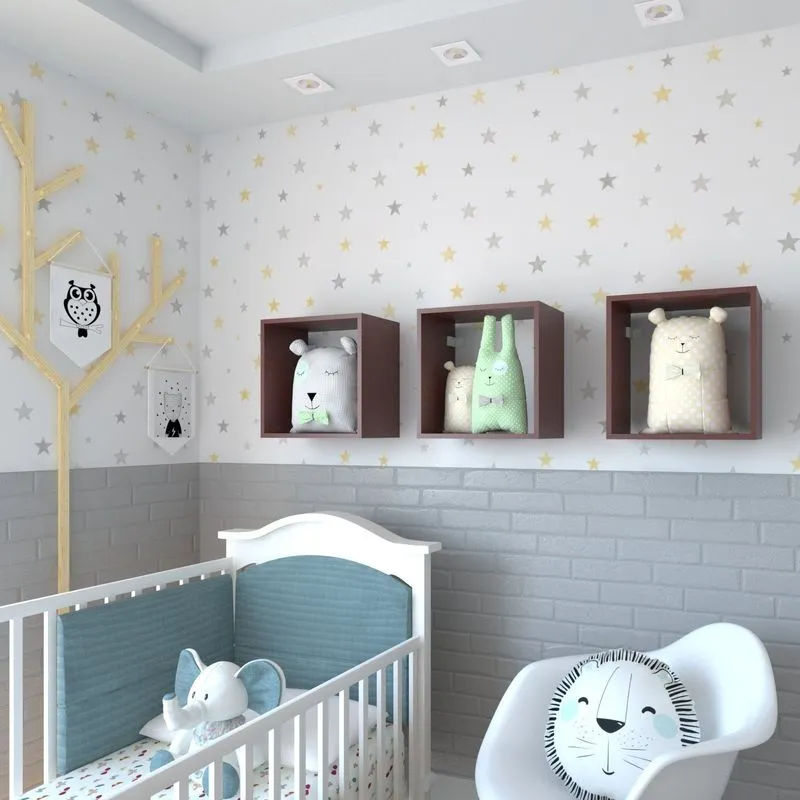 Conjunto 3 Nichos Para Quarto Infantil Bramov Móveis Vermelho