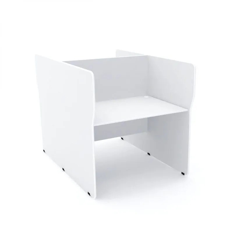 Mesa Estação De Telemarketing Dupla Maxxi Branco Branco