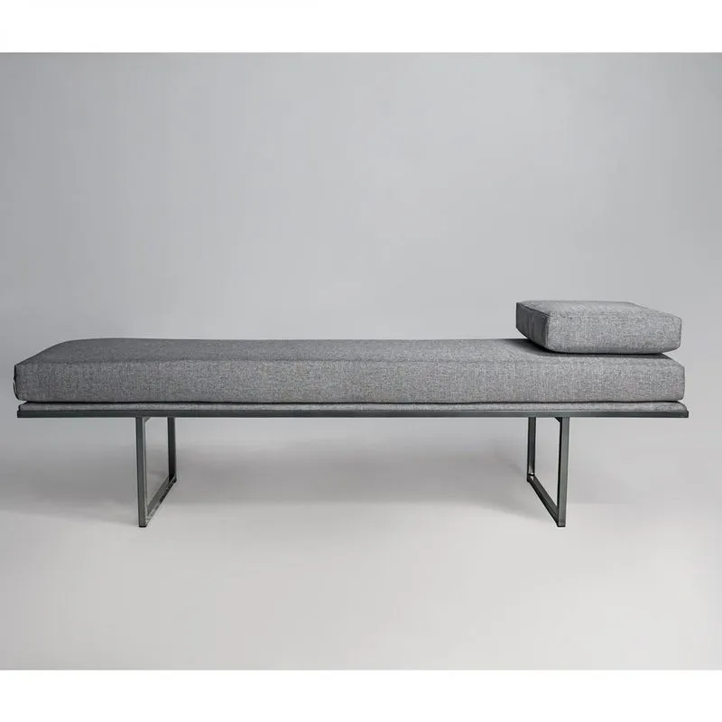 Puff Em Linho 160cm Galli Cinza Cinza