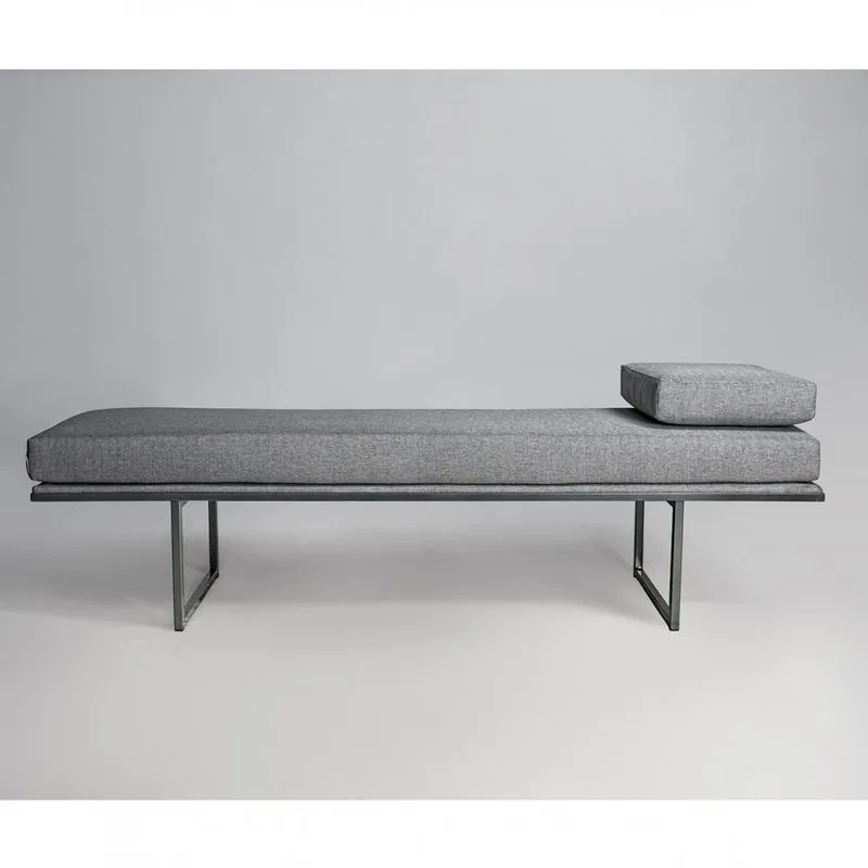 Puff Em Linho 180cm Galli Cinza Cinza