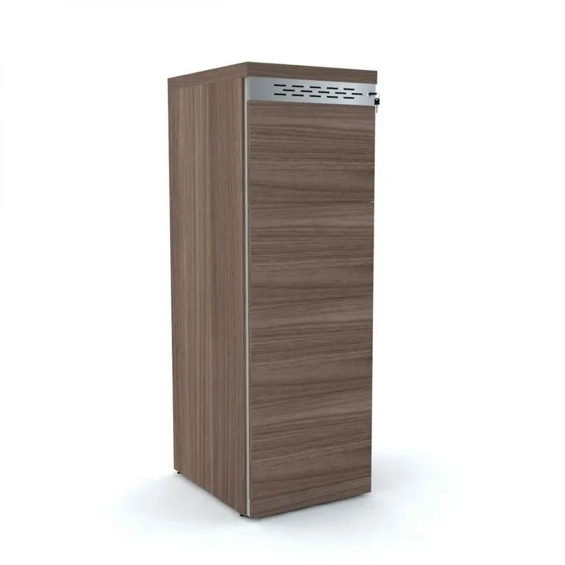 Gaveteiro Arquivo Para Escritório 4 Gavetas Com Chave Pe50 Walnut/prata