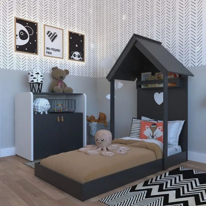 Quarto Infantil com Cama e Armário Espresso Móveis