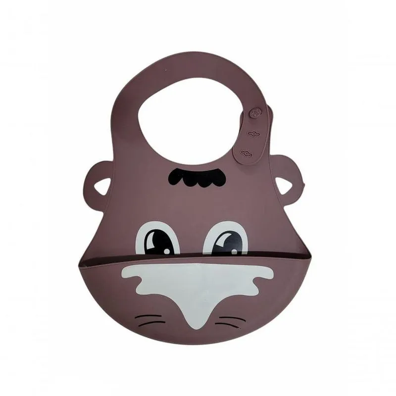 Babador De Silicone Com Pega Migalhas Animais Ga
